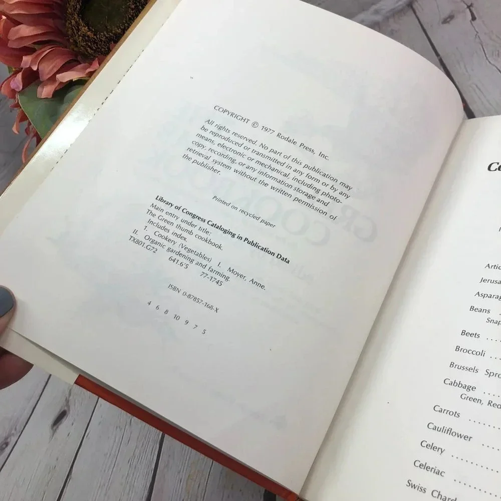 vintage cookbook the green thumb cookbook 1977